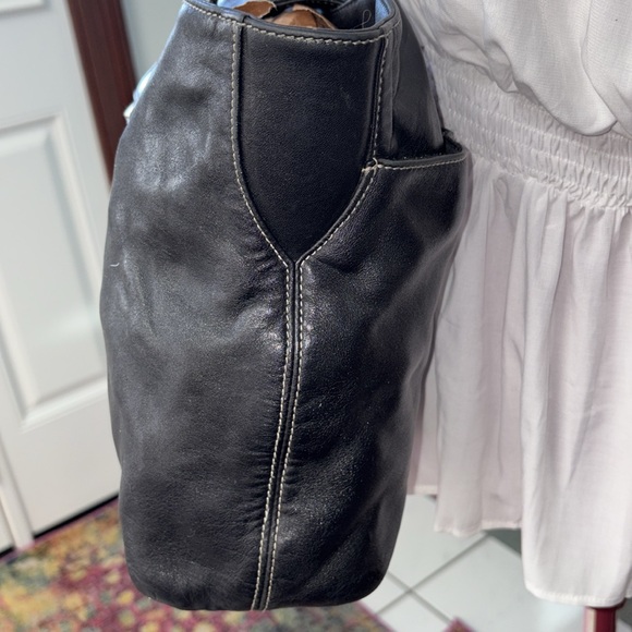 Ralph Lauren Shoulder bag  business bag  black smooth leather  simple & gorgeous - Picture 6 of 12